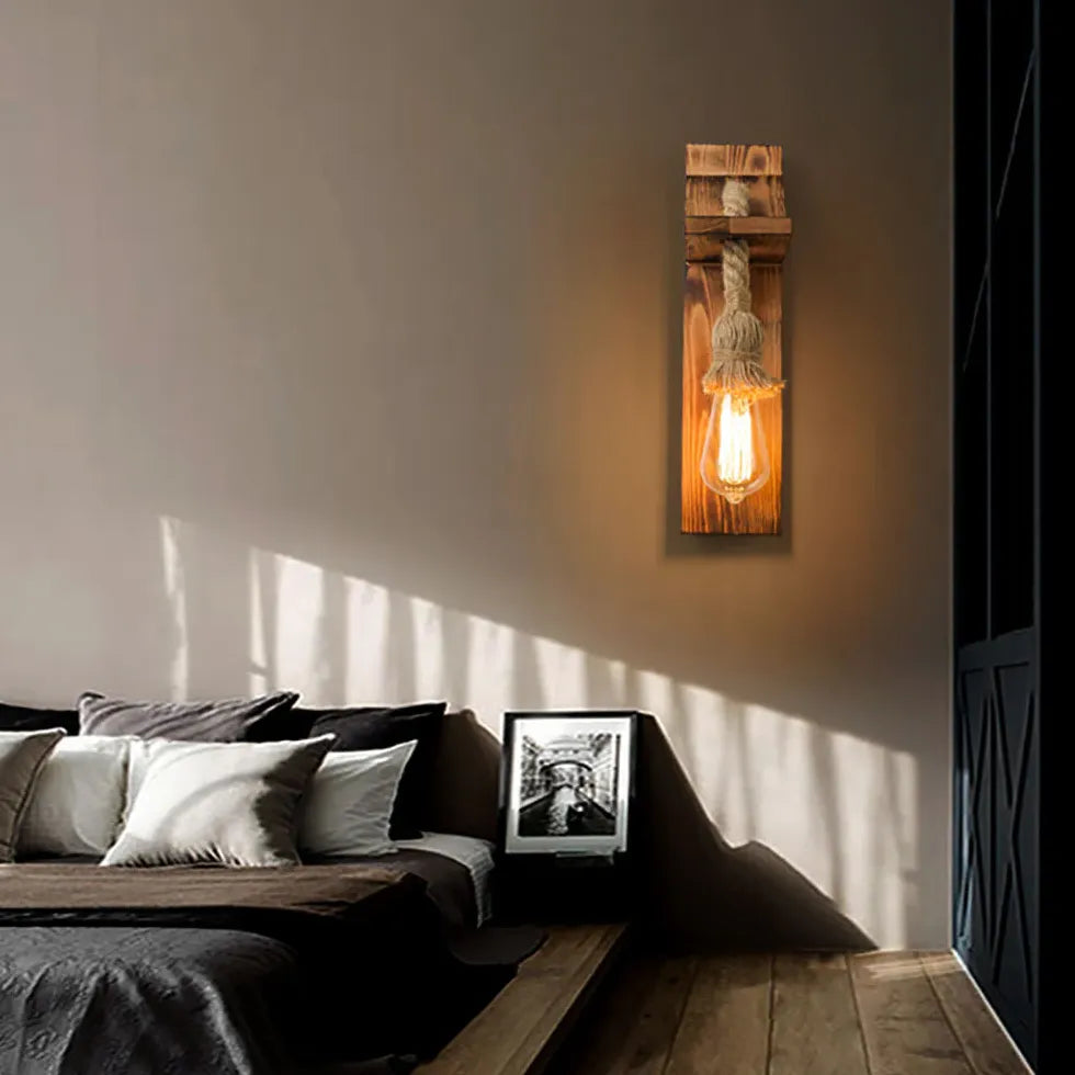 Applique Rustiche In Legno Per Camera Industriale - clowasit.com