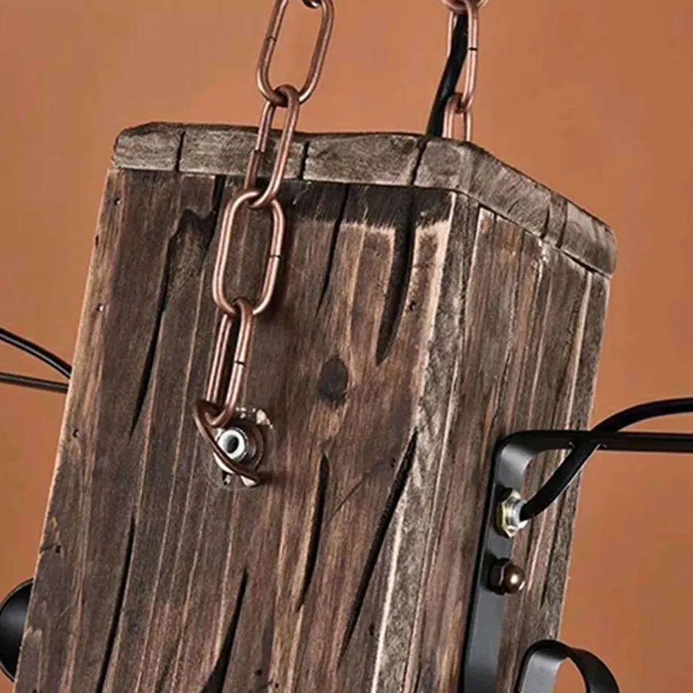 Lampadari sospesi vintage Lampade a lanterna in legno - clowasit.com