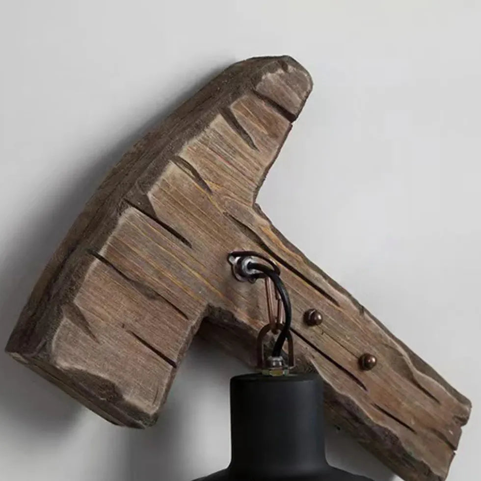 Applique da parete country in legno martello - clowasit.com