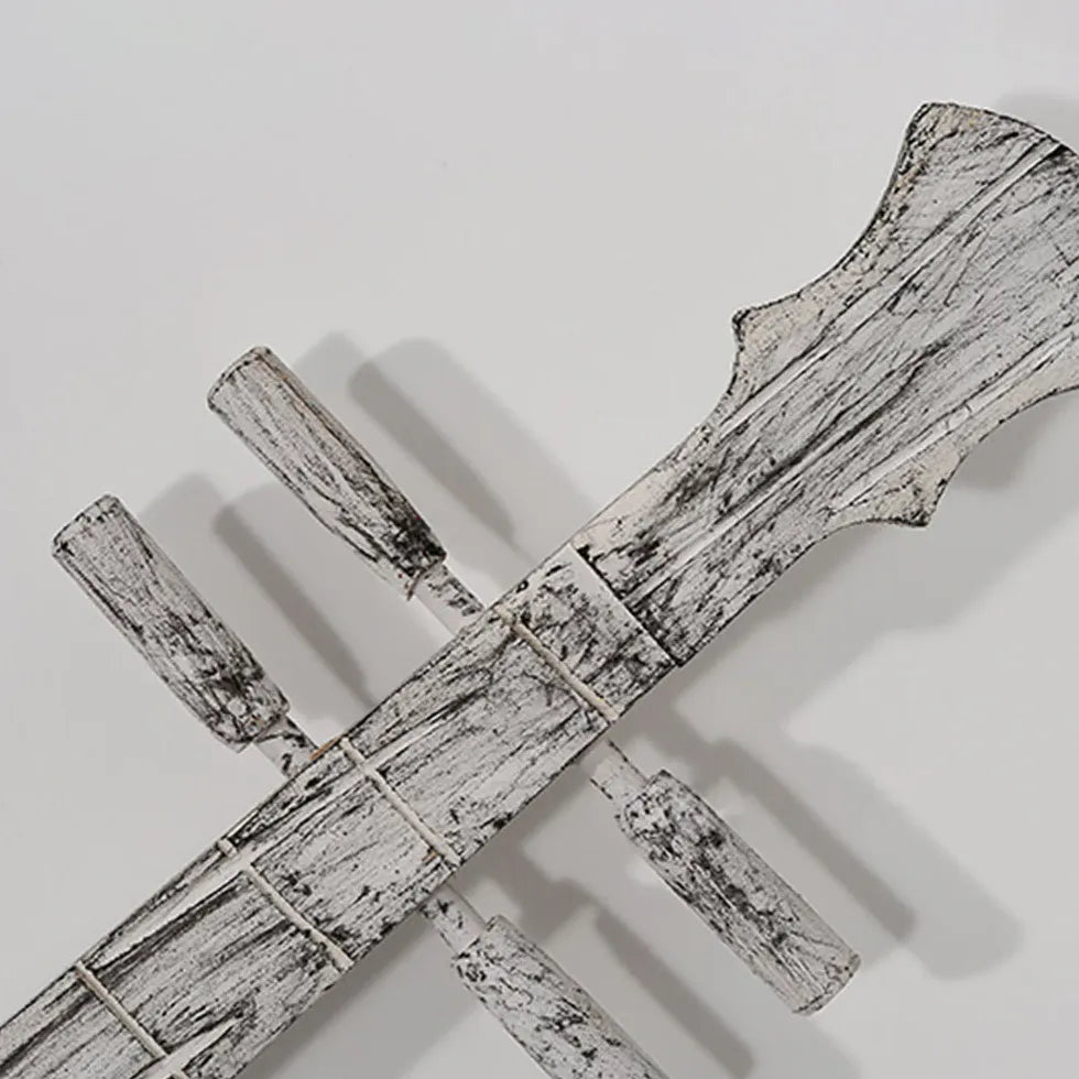 Applique da parete shabby chic forma chitarra - clowasit.com