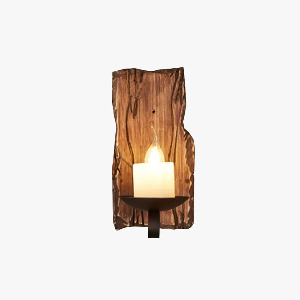 Applique in legno rustico Candelabro da letto - clowasit.com