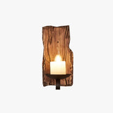 Applique in legno rustico Candelabro da letto - clowasit.com
