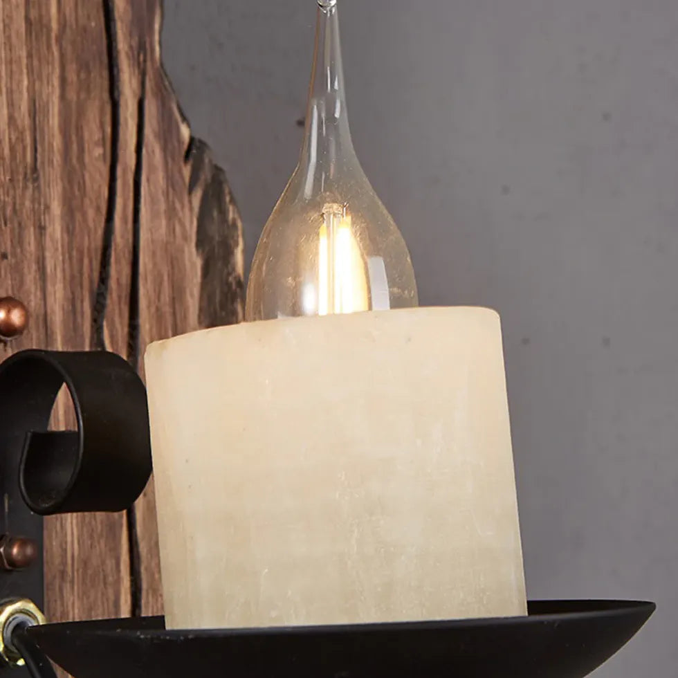 Applique in legno rustico Candelabro da letto - clowasit.com