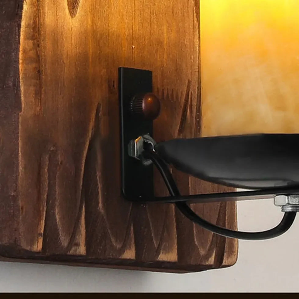 Applique in legno rustico Candelabro da letto - clowasit.com