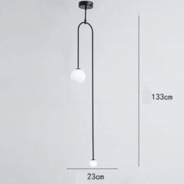 Lampadari moderni camera neri ad arco minimalisti - clowasit.com