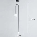 Lampadari moderni camera neri ad arco minimalisti - clowasit.com