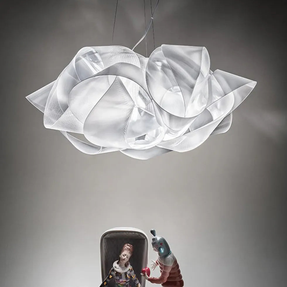 Lampadario a soffitto moderno PVC bianco - clowasit.com