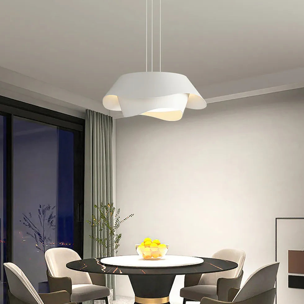 Lampadari sopra tavolo doppio strato ondulato - clowasit.com