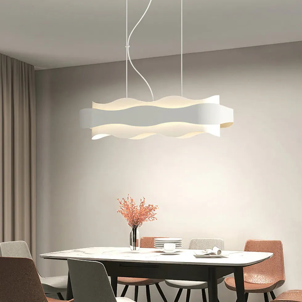 Lampadari sopra tavolo doppio strato ondulato - clowasit.com