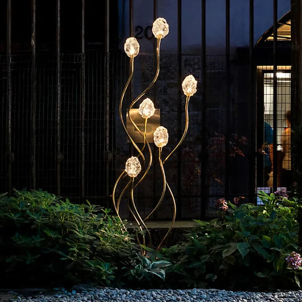 Lampada da terra per esterno Elegante e floreale - clowasit.com