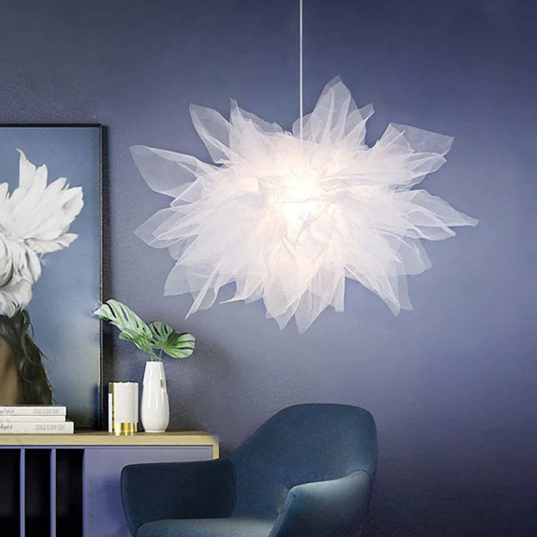 Lampadario Flos Palla bianco moderno in tessuto - clowasit.com