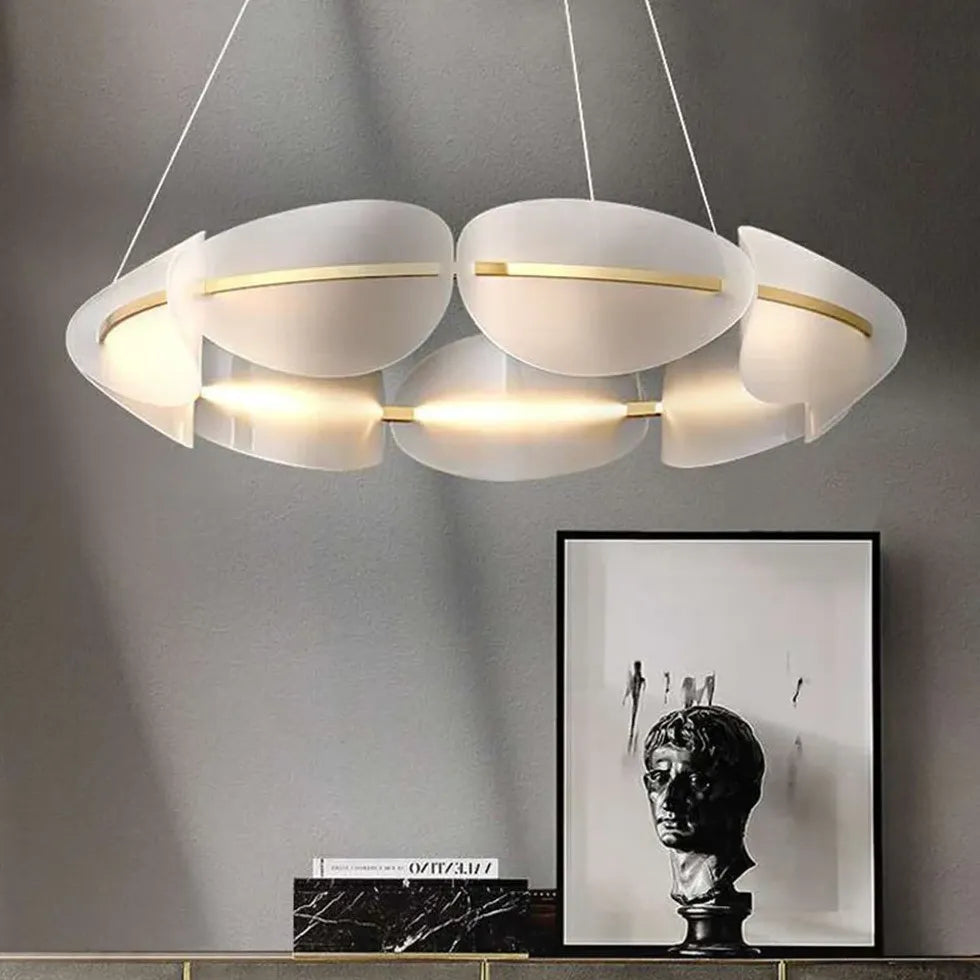 Lampadario LED cerchio design segmentato - clowasit.com