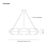 Lampadario LED cerchio design segmentato - clowasit.com