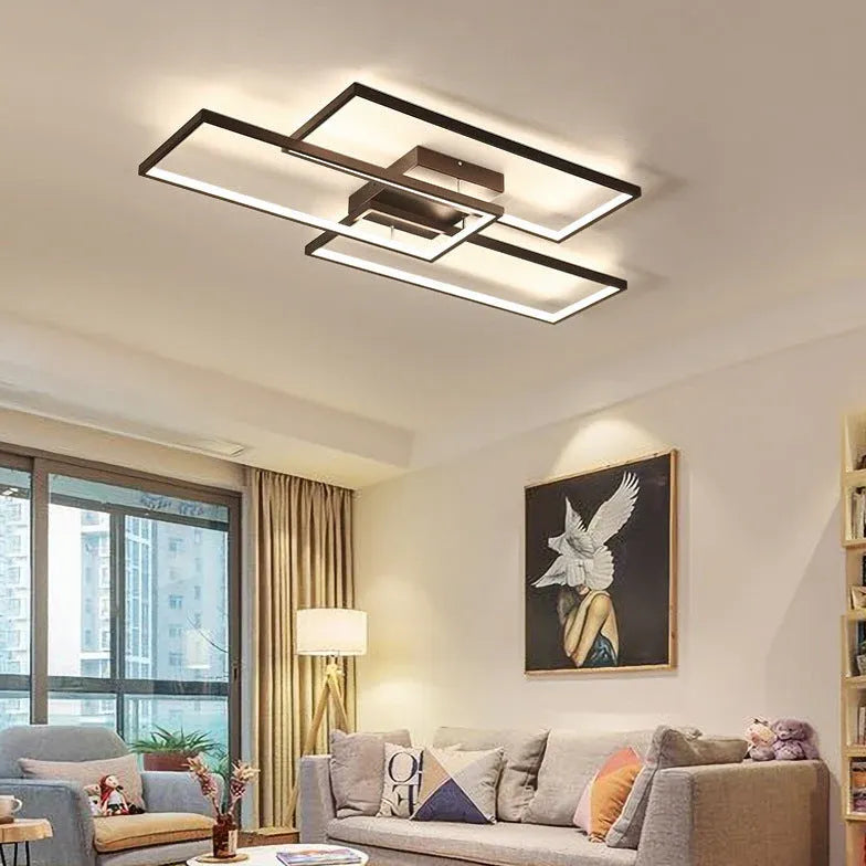 Plafoniere per Salone Moderne LED Geometriche - clowasit.com