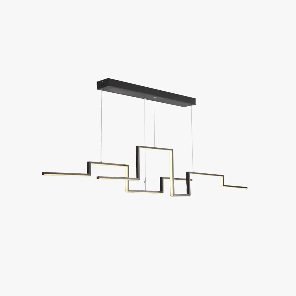 Lampadario tavolo moderno nero linee geometriche eleganti - clowasit.com