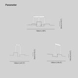 Lampadario tavolo moderno nero linee geometriche eleganti - clowasit.com