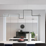 Lampadario tavolo moderno nero linee geometriche eleganti - clowasit.com