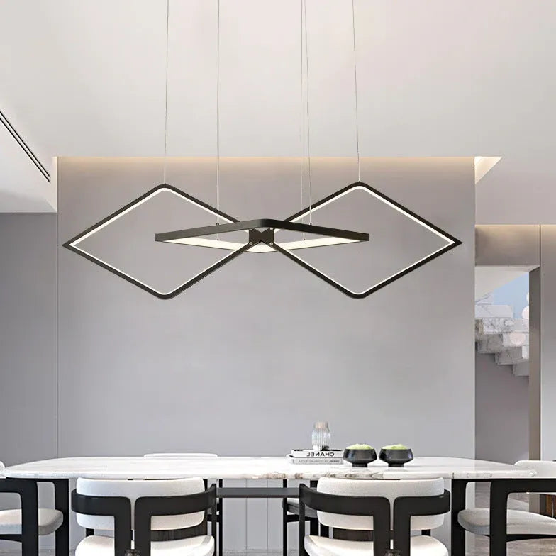 Lampadari sala pranzo moderno cornice diamante elegante - clowasit.com