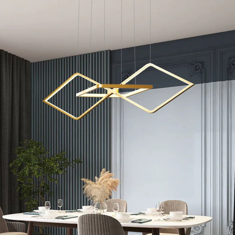 Lampadari sala pranzo moderno cornice diamante elegante - clowasit.com