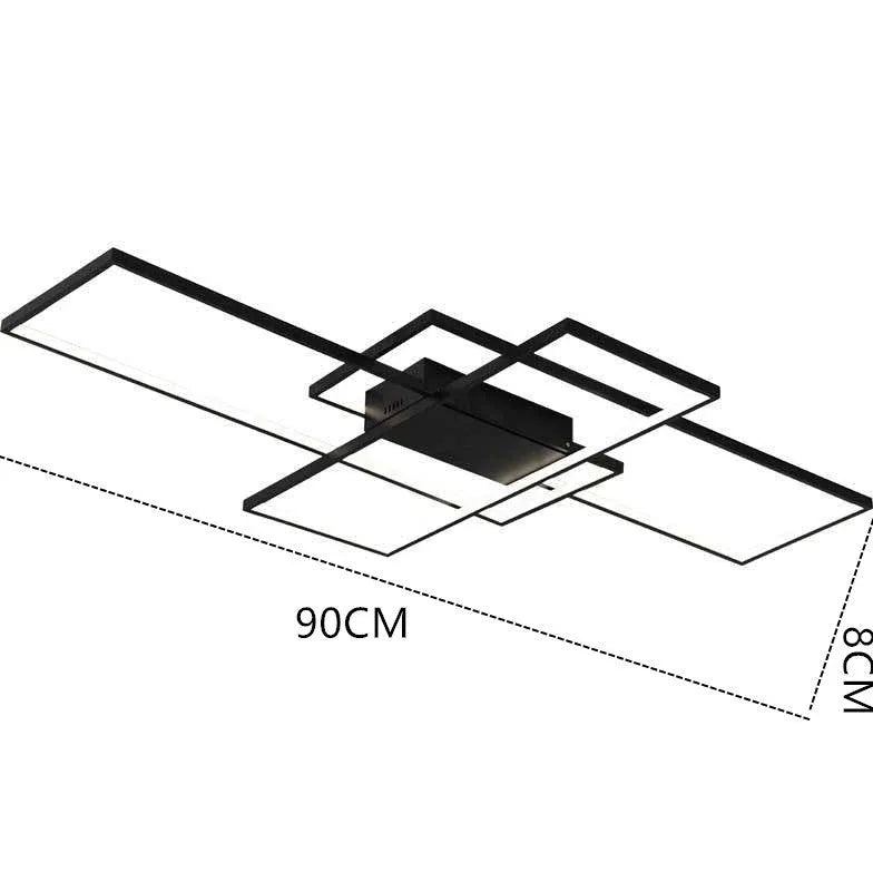 Lampada a sospensione led Stile Moderno Rettangolare - clowasit.com