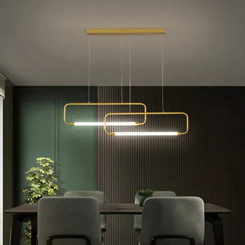 Lampadario per tavolo da pranzo design rettangolare - clowasit.com