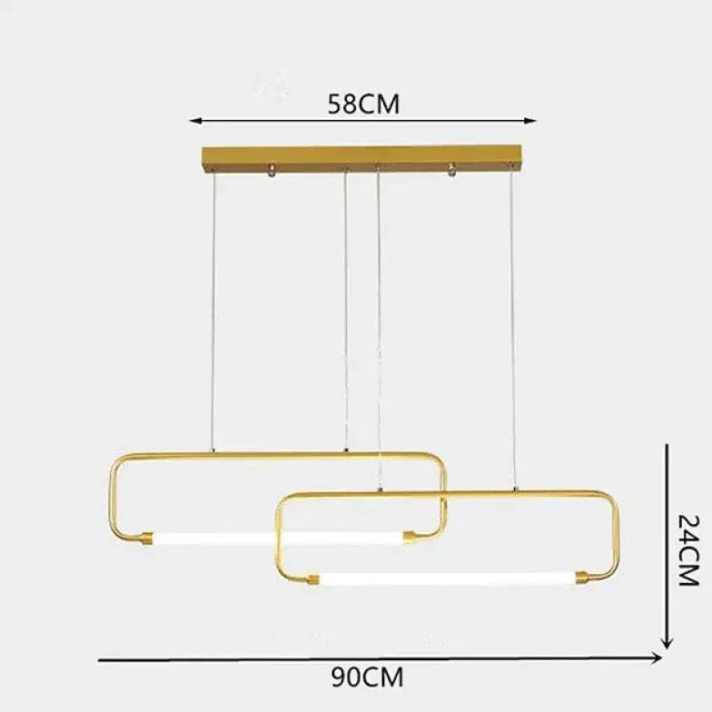 Lampadario per tavolo da pranzo design rettangolare - clowasit.com