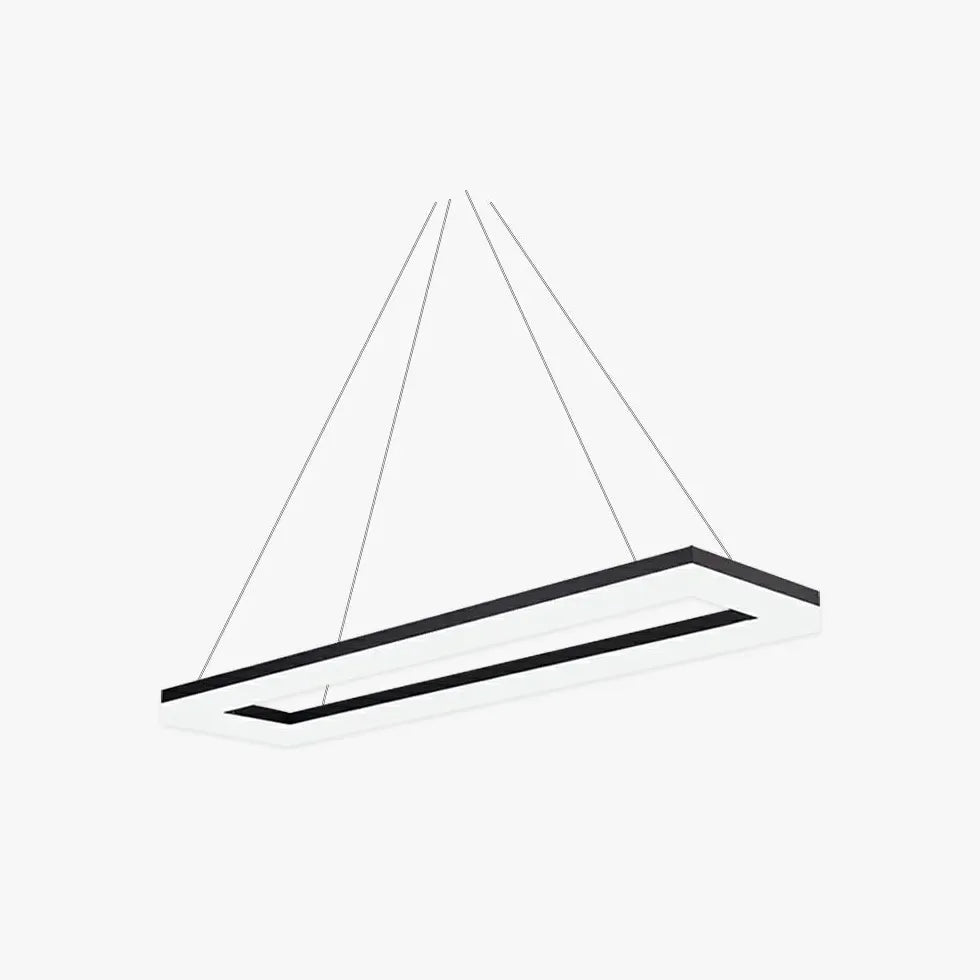 Lampadari ufficio led Design elegante nero rettangolare - clowasit.com