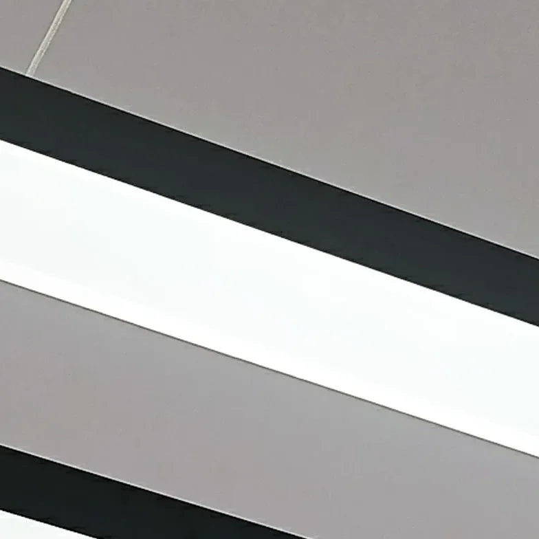 Lampadari ufficio led Design elegante nero rettangolare - clowasit.com