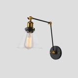 Applique LED Nera Industriale Cono Trasparente - clowasit.com