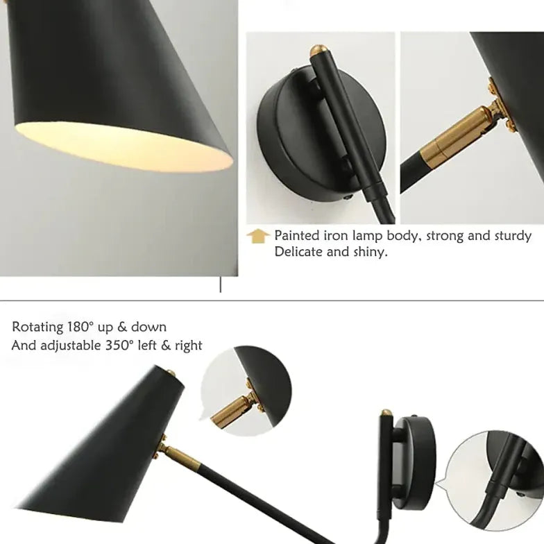 Faretti Nero Luce per Lettura in Salotto - clowasit.com