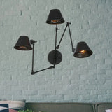 Applique Industriale Nero Doppio Braccio Regolabile - clowasit.com