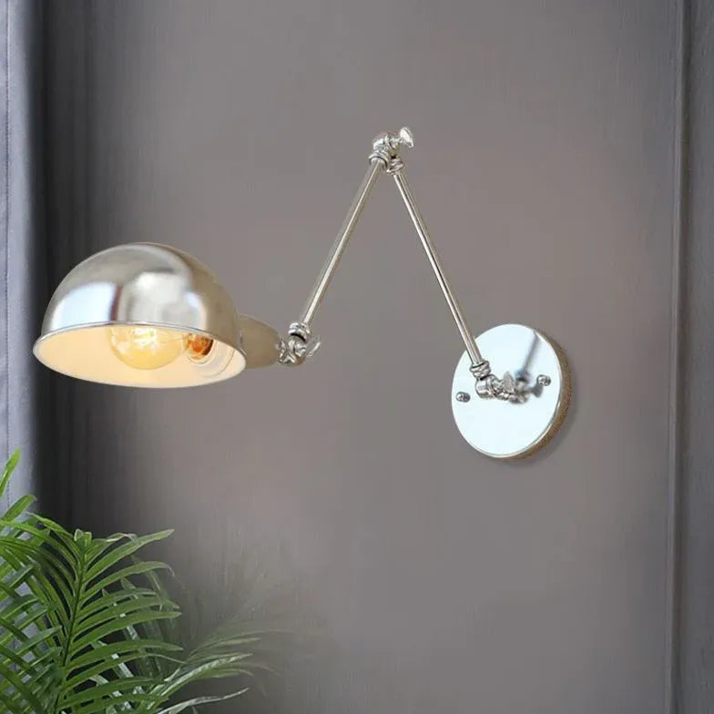 Applique Vintage Industriale Illuminazione Regolabile in Argento - clowasit.com