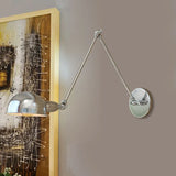 Applique Vintage Industriale Illuminazione Regolabile in Argento - clowasit.com