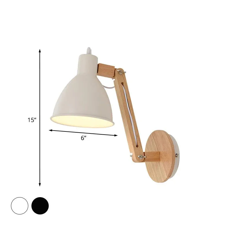Applique Industriale Vintage Legno Regolabile - clowasit.com