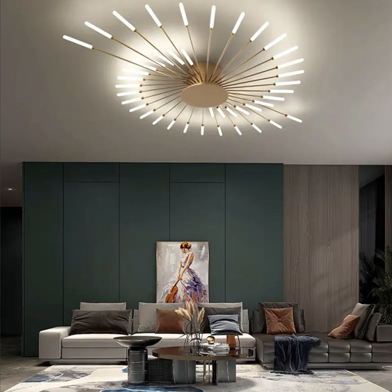Plafoniera da Salotto LED Moderna Stile Fuochi d’Artificio