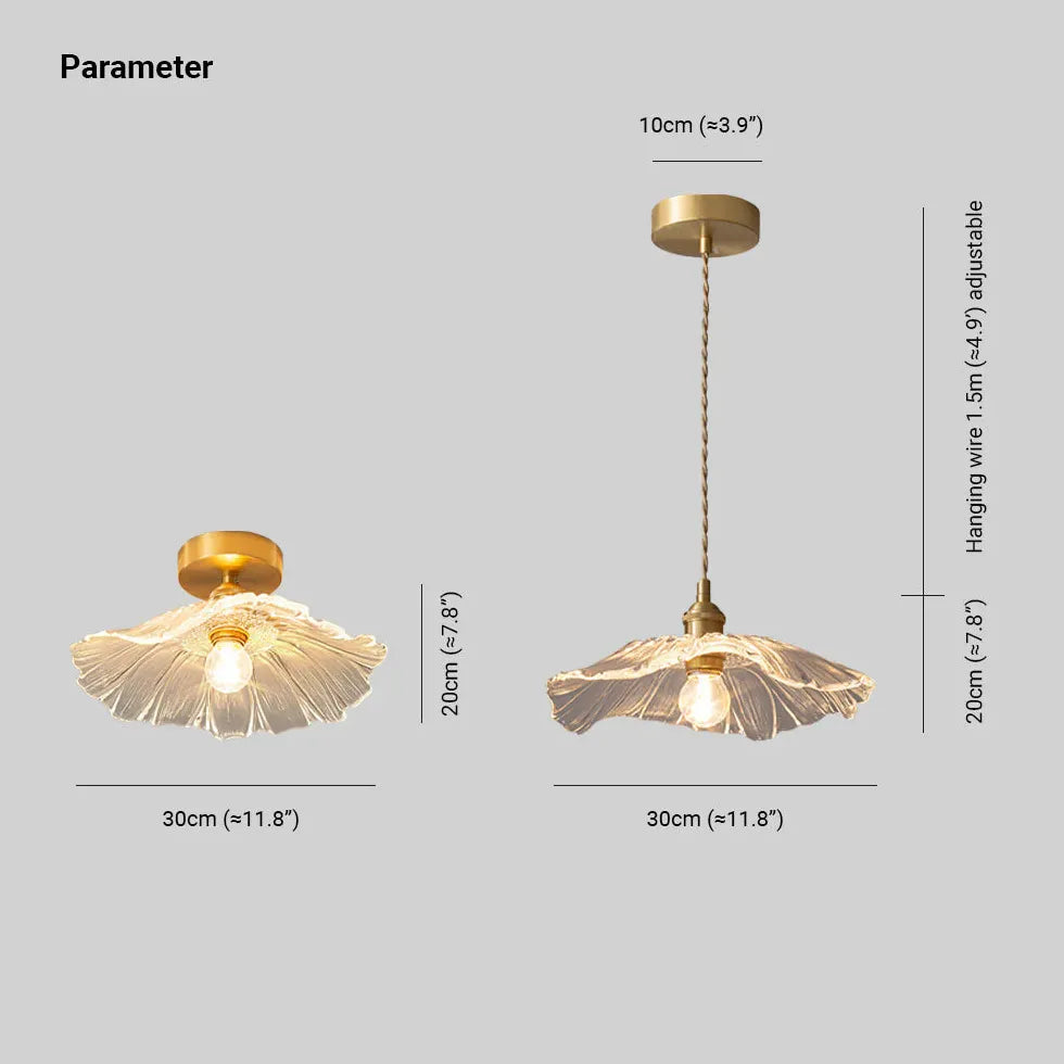 Lampadari plafoniere moderne Petali di vetro eleganti - clowasit.com
