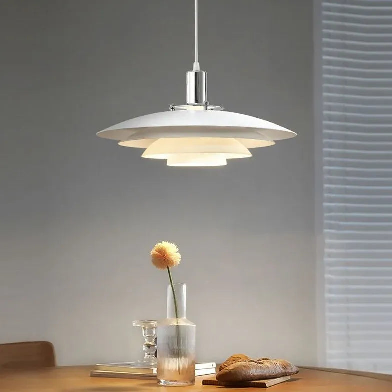 Copri Lampadario Quattro Livelli Alluminio Bianco - clowasit.com