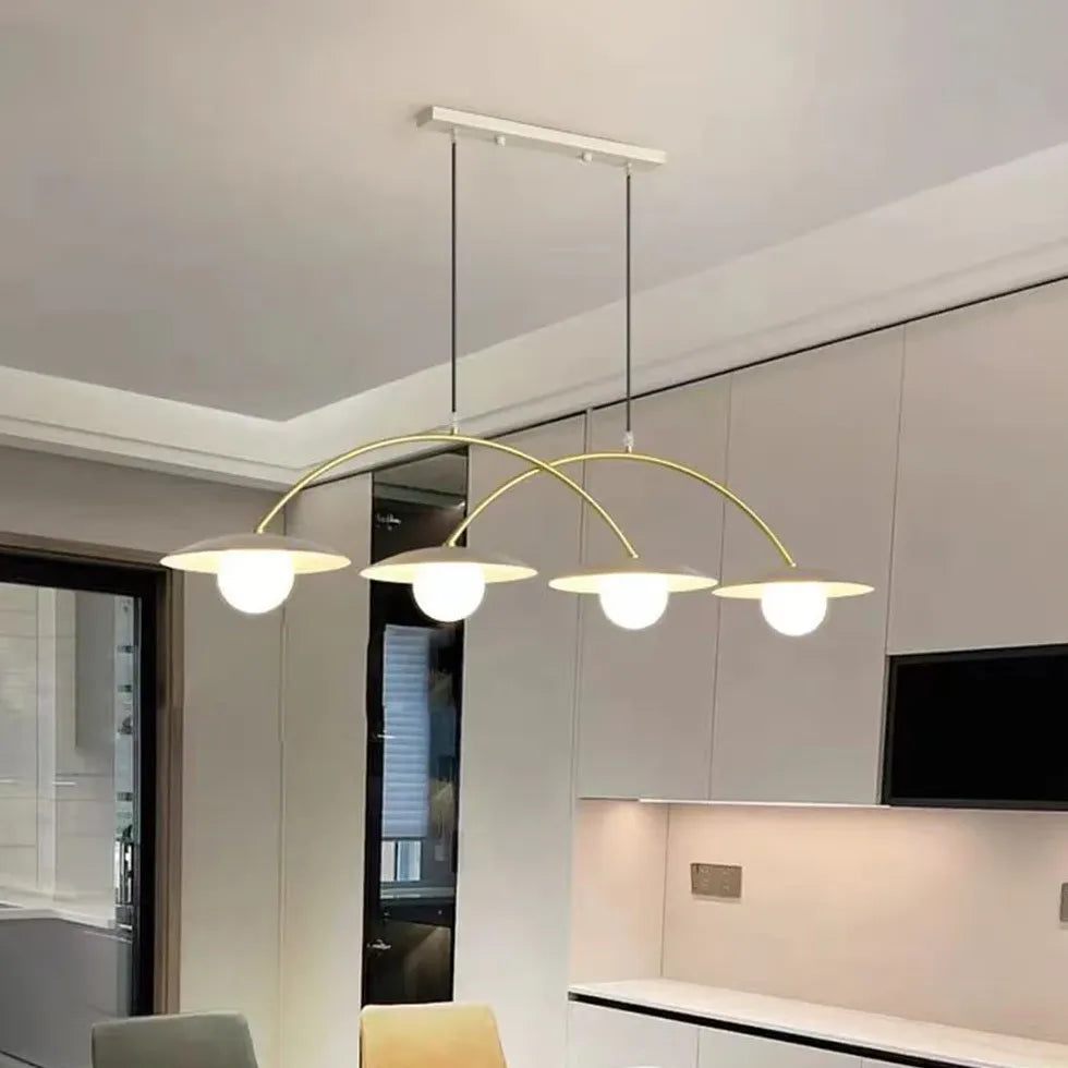Lampadario Bianco Moderno Quattro Teste LED - clowasit.com
