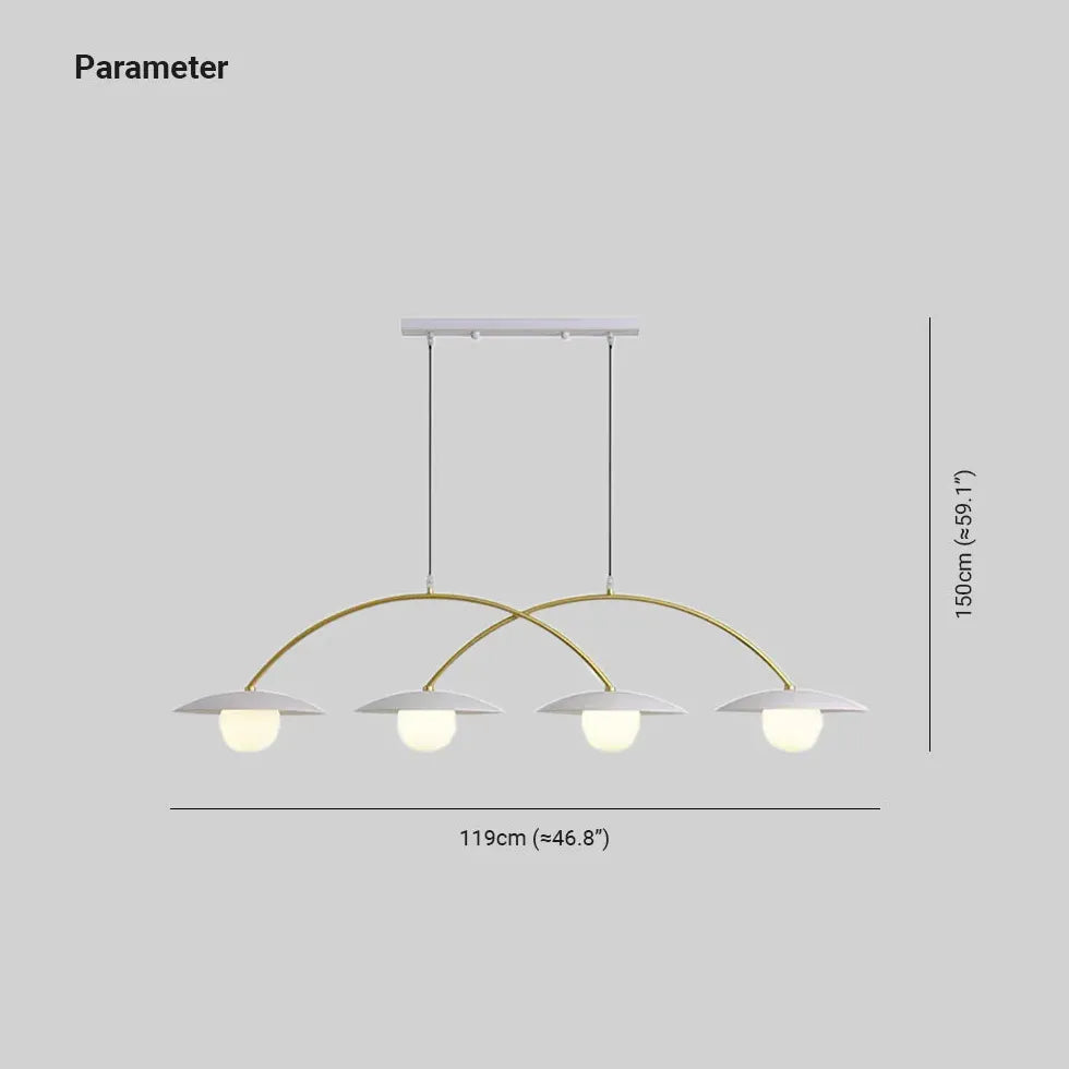 Lampadario Bianco Moderno Quattro Teste LED - clowasit.com