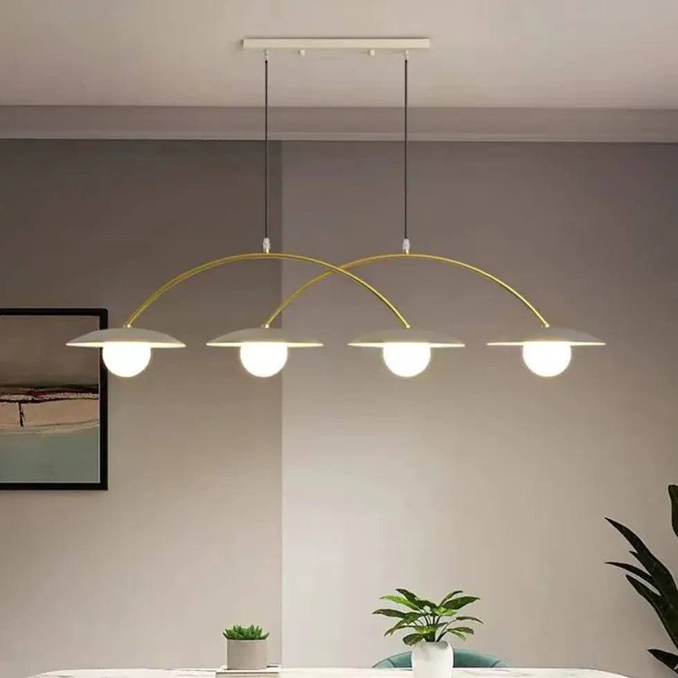 Lampadario Bianco Moderno Quattro Teste LED - clowasit.com