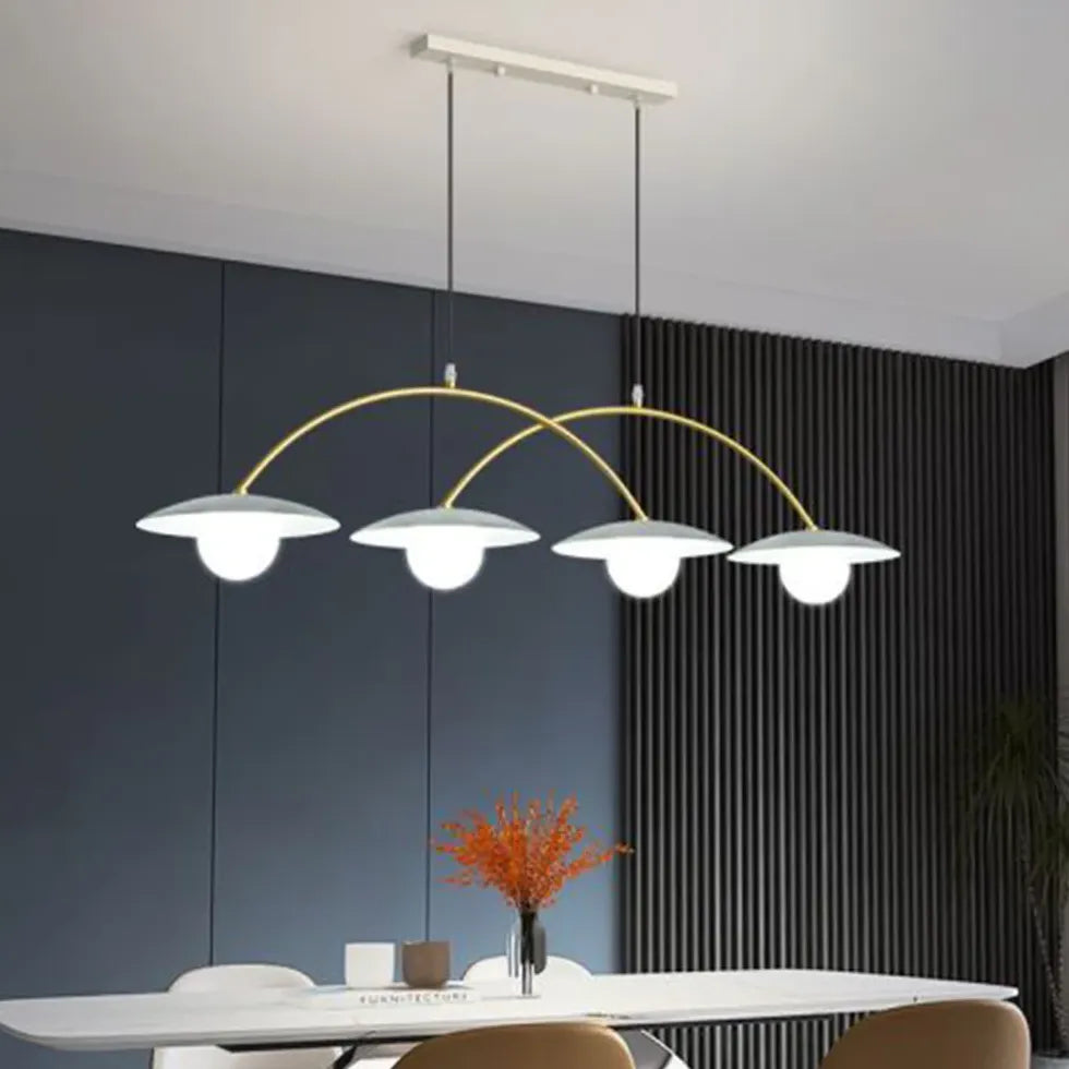 Lampadario Bianco Moderno Quattro Teste LED - clowasit.com