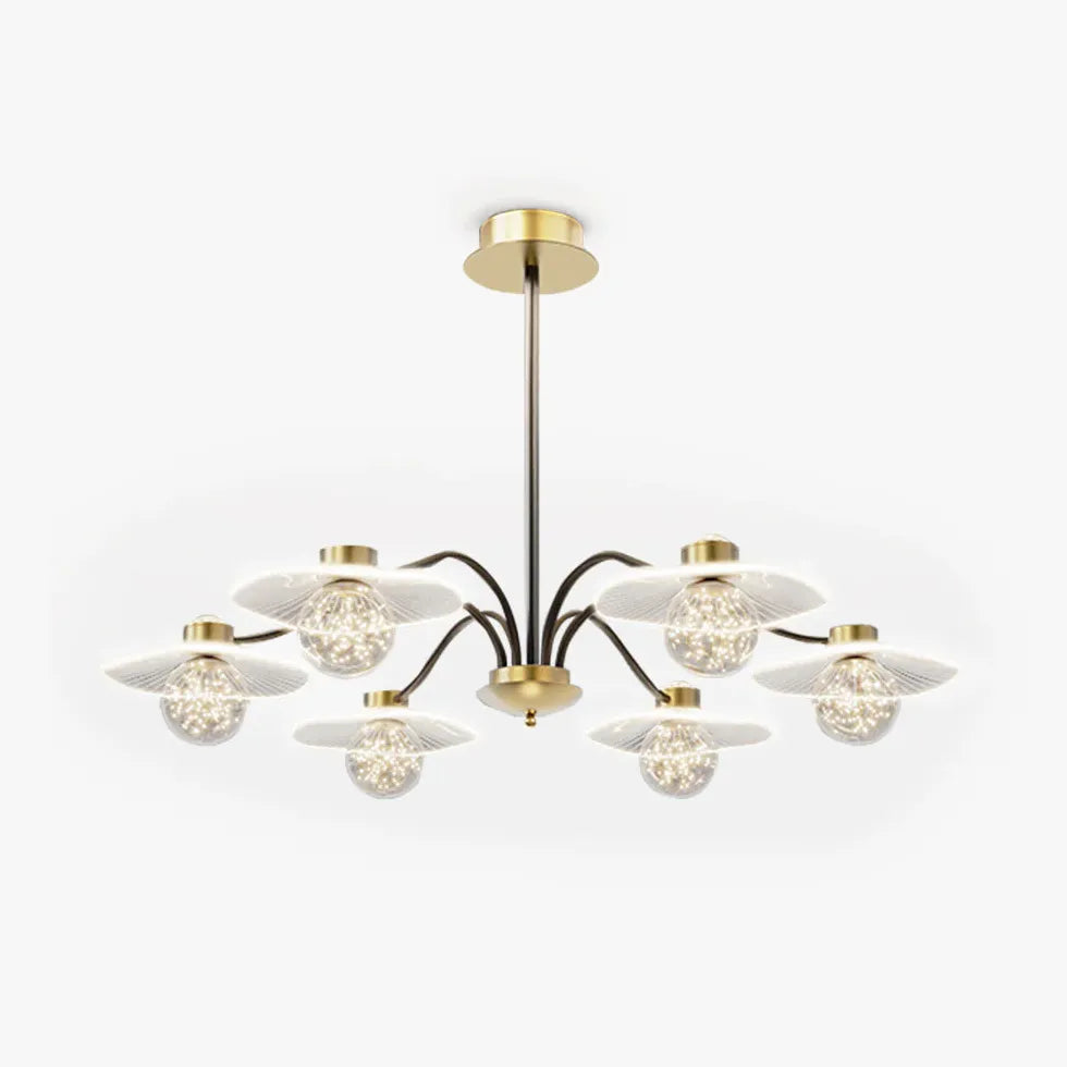 Lampadario Sospensione Vetro Trasparente Moderno Design Elegante - clowasit.com