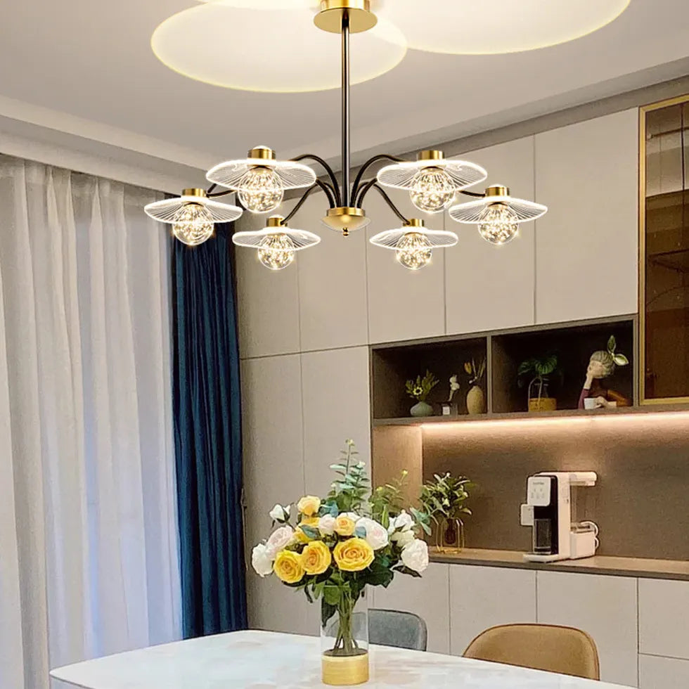 Lampadario Sospensione Vetro Trasparente Moderno Design Elegante - clowasit.com