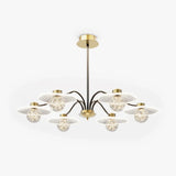 Lampadario Sospensione Vetro Trasparente Moderno Design Elegante - clowasit.com