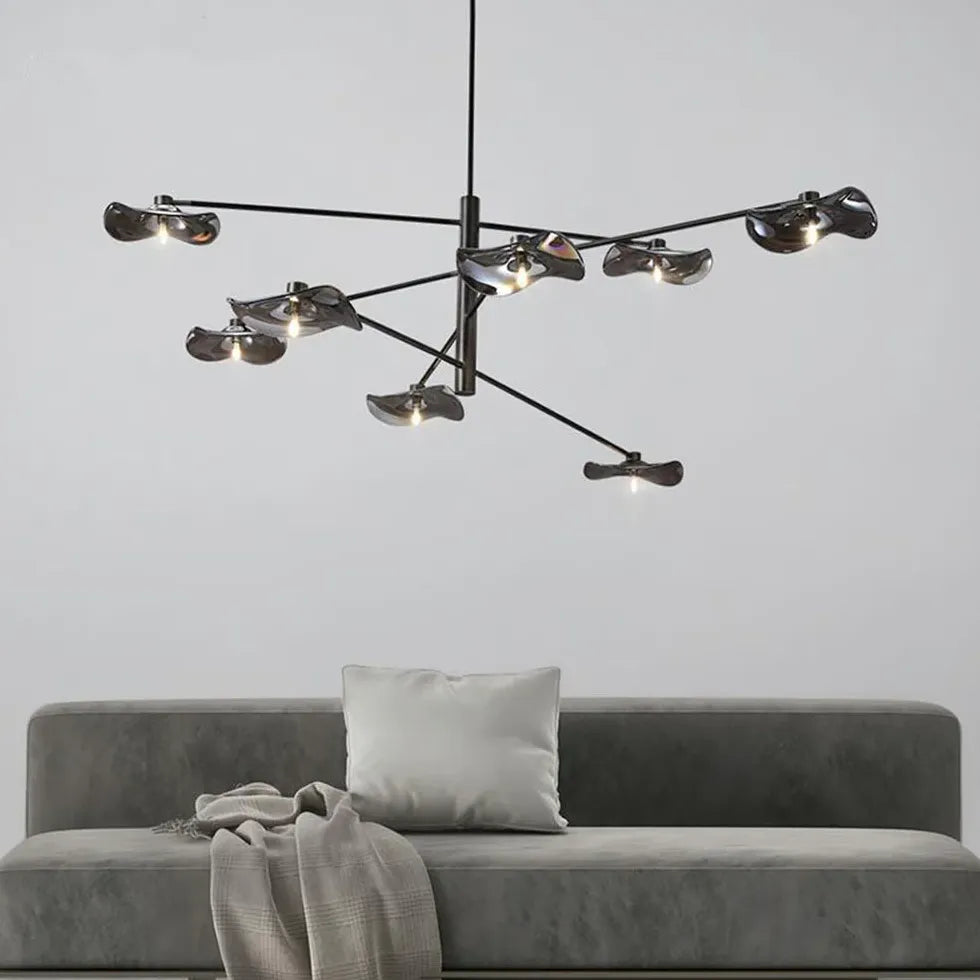 Lampadari moderni soggiorno led Stile elegante nero - clowasit.com