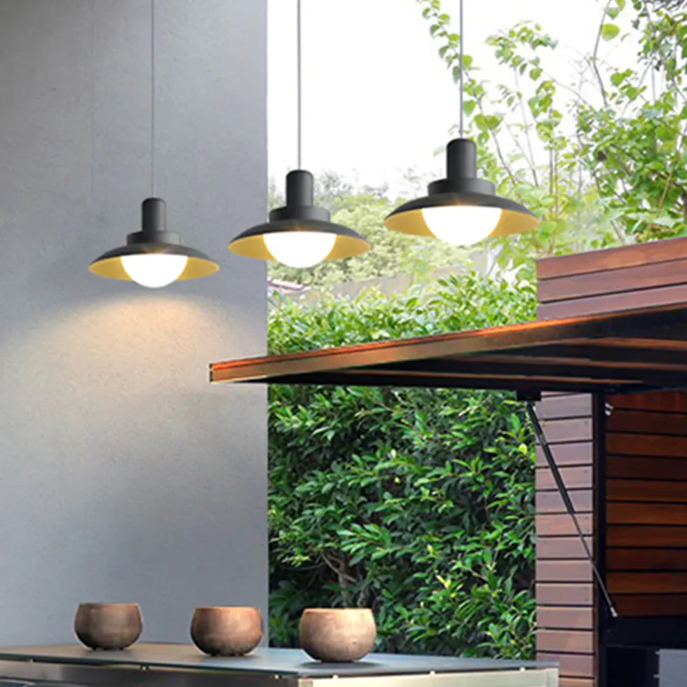 Lampadario Esterno Moderno Design Industriale A Ombrello - clowasit.com