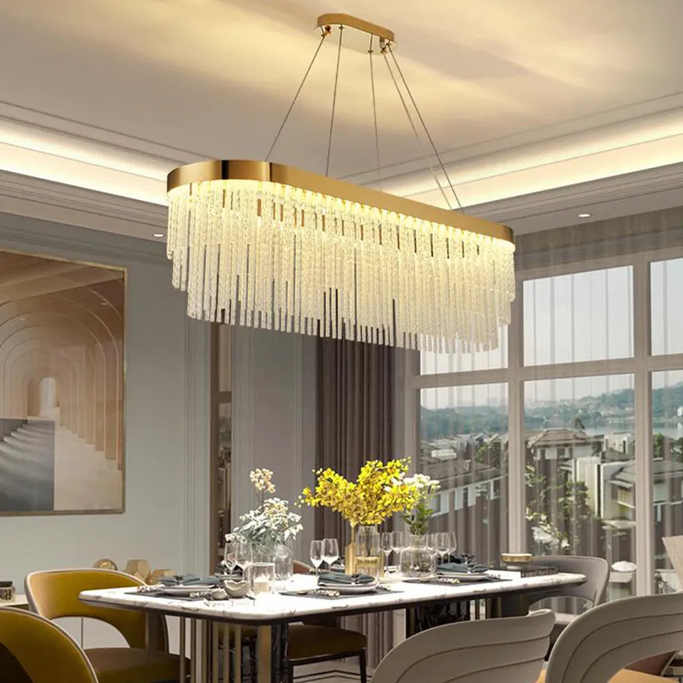 Lampade a sospensione cristallo Eleganza Dorata e Raffinatezza - clowasit.com