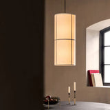 Lampadari moderni in tessuto trasparente cilindrico - clowasit.com