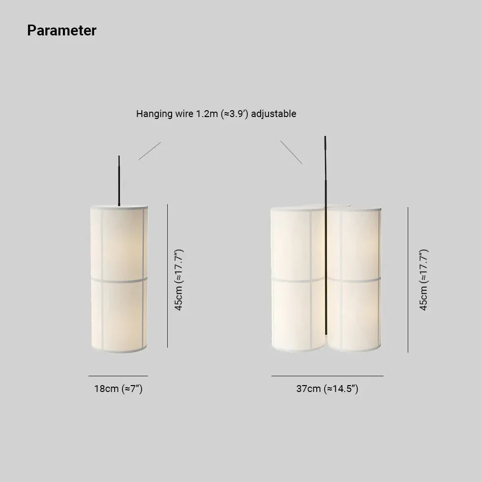 Lampadari moderni in tessuto trasparente cilindrico - clowasit.com