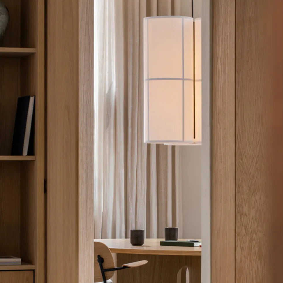 Lampadari moderni in tessuto trasparente cilindrico - clowasit.com